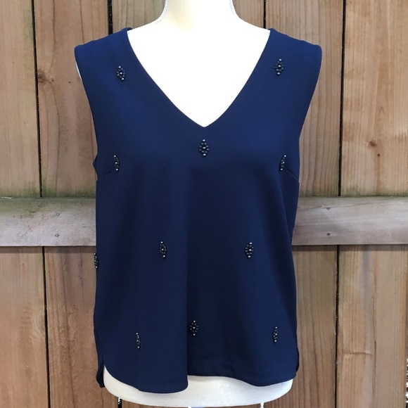 Madewell Tops - Madewell Navy Ponte Night shine Tank